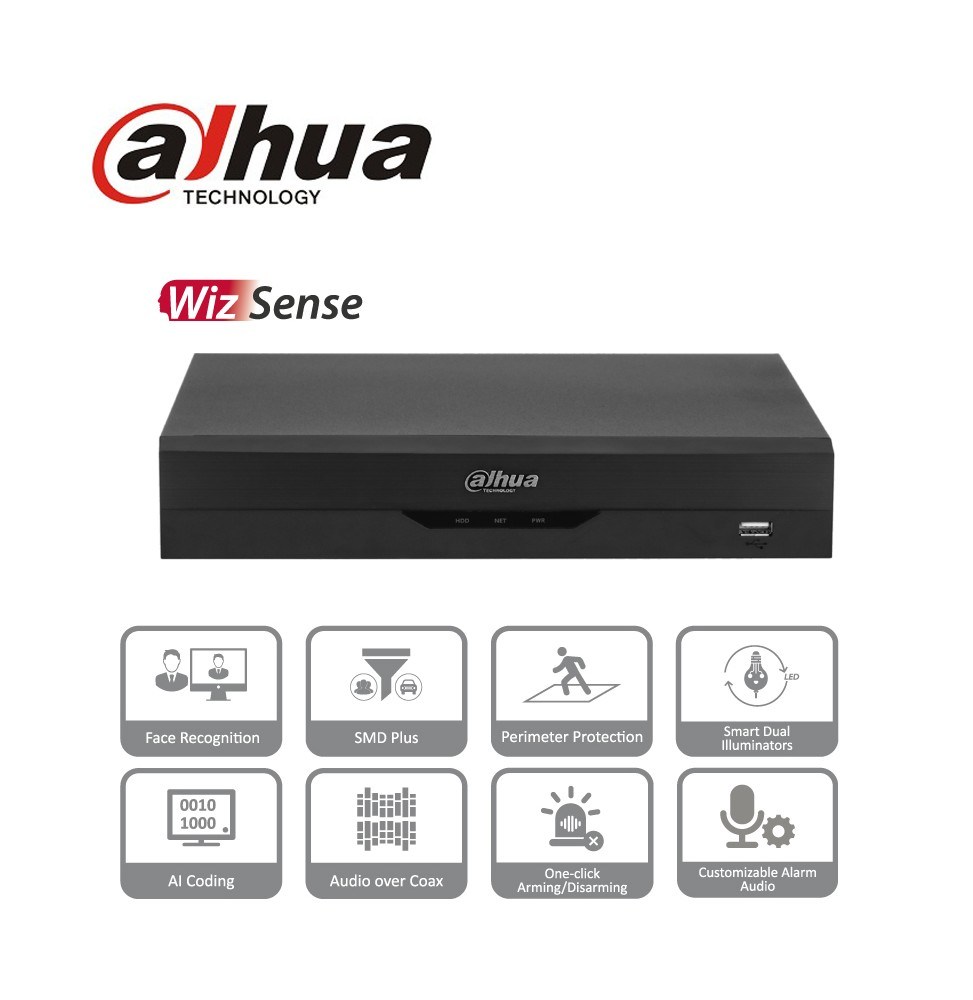 DAHUA XVR5104HS-I3  4 Channel Penta-brid 5M-N/1080p Compact 1U 1HDD WizSense